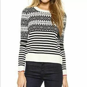 Madewell fair isle striped sweater merino wool, S